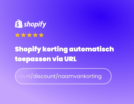Shopify korting automatisch toepassen via URL: zo werkt het